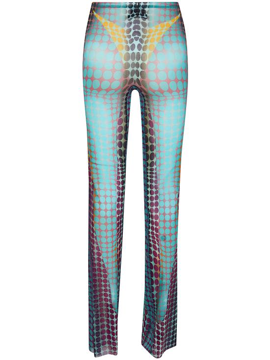 26SS 장 폴 고티에 플레어 팬츠 26 01 W TR066 M018P 502710 BLUE PURPLE YELLOW - JEAN PAUL GAULTIER