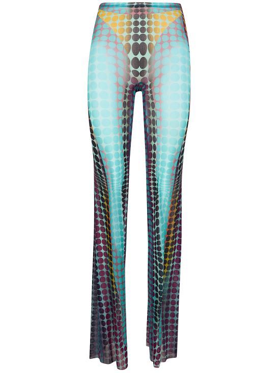 26SS 장 폴 고티에 플레어 팬츠 26 01 W TR066 M018P 502710 BLUE PURPLE YELLOW - JEAN PAUL GAULTIER