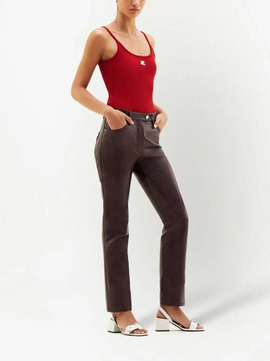 26SS 쿠레쥬 민소매 티셔츠 PERMDE012FI0001 098 4034 RED - COURREGES