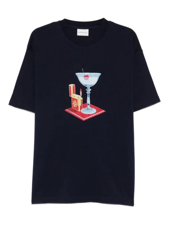 26SS 드롤드무슈 반팔 티셔츠 J TS291 CO002 NAVY