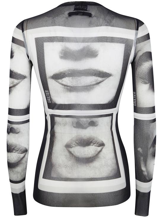 26SS 장 폴 고티에 긴팔 티셔츠 26 01 W TO450 M021P 000201 BLACK GREY WHITE - JEAN PAUL GAULTIER