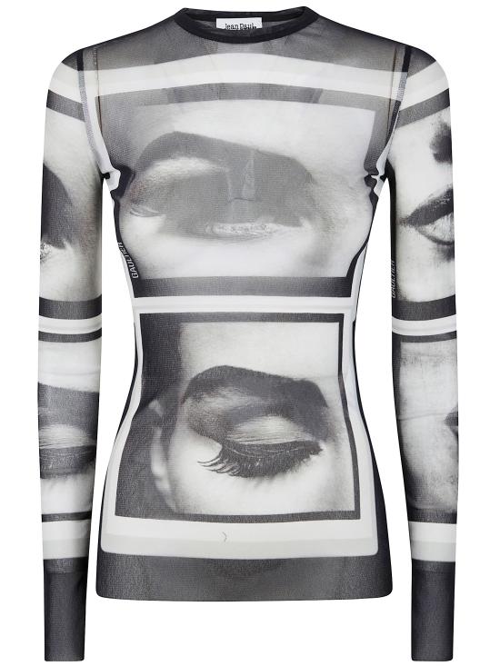 26SS 장 폴 고티에 긴팔 티셔츠 26 01 W TO450 M021P 000201 BLACK GREY WHITE - JEAN PAUL GAULTIER