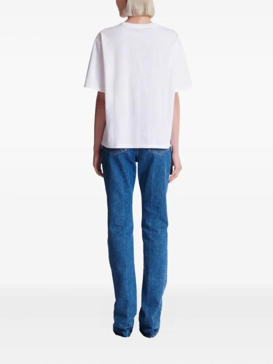 26SS 발망 반팔 티셔츠 GF1EG110BD41 GXF WHITE LIGHT GREEN - BALMAIN