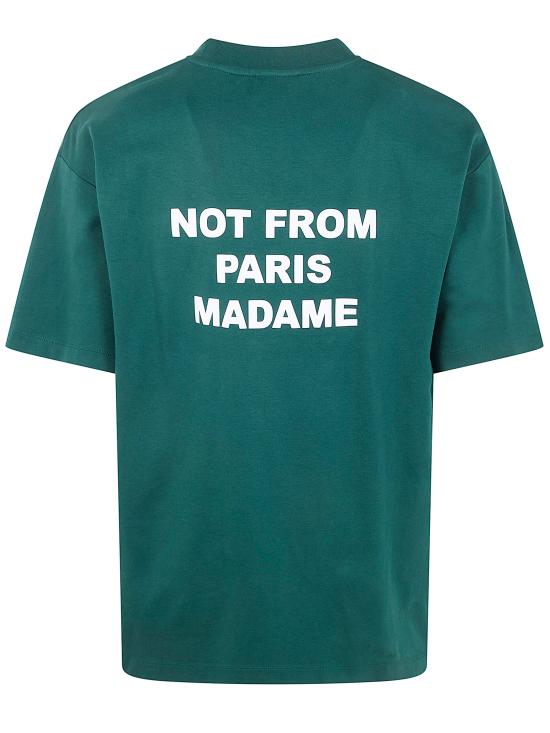 26SS 드롤드무슈 반팔 티셔츠 PERM TS203 CO002 DARK GREEN - DROLE DE MONSIEUR