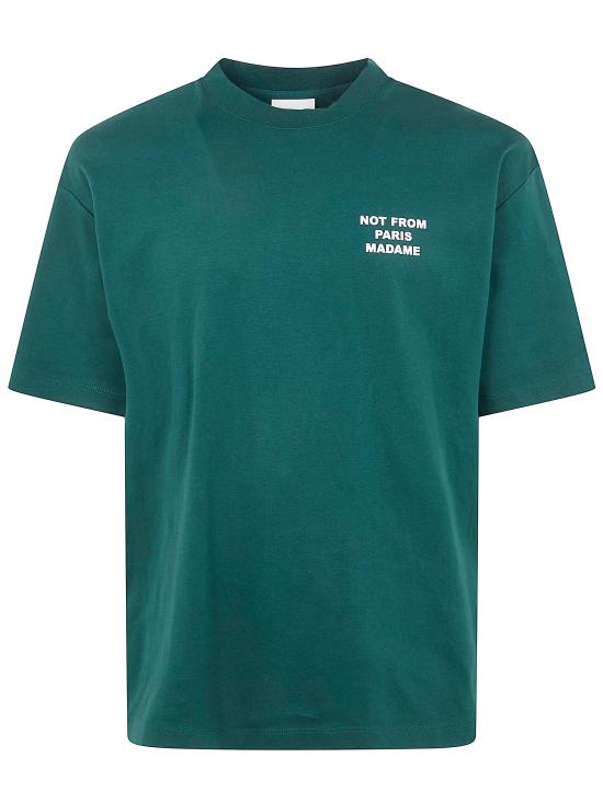 26SS 드롤드무슈 반팔 티셔츠 PERM TS203 CO002 DARK GREEN - DROLE DE MONSIEUR