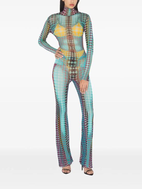 26SS 장 폴 고티에 긴팔 티셔츠 26 01 W TO445 M018P 502710 BLUE PURPLE YELLOW - JEAN PAUL GAULTIER