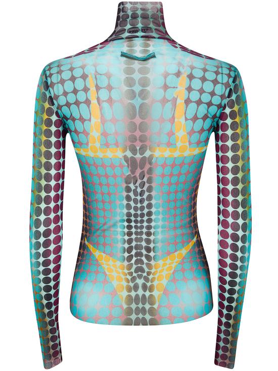 26SS 장 폴 고티에 긴팔 티셔츠 26 01 W TO445 M018P 502710 BLUE PURPLE YELLOW - JEAN PAUL GAULTIER