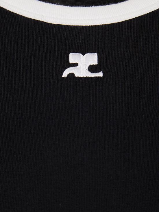 26SS 쿠레쥬 반팔 티셔츠 VESJTS017JS0070 098 9901 BLACK HERITAGE WHITE - COURREGES