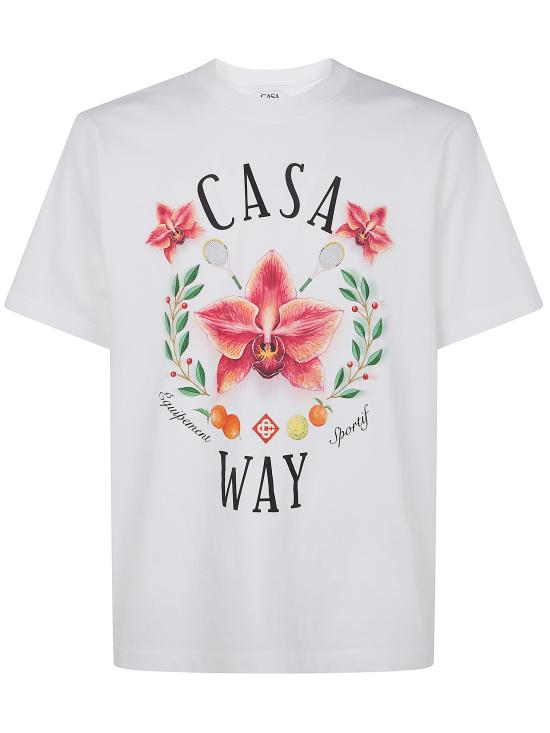 26SS 카사블랑카 반팔 티셔츠 M SP26 JTS 001 15 BRIGHT WHITE - CASABLANCA