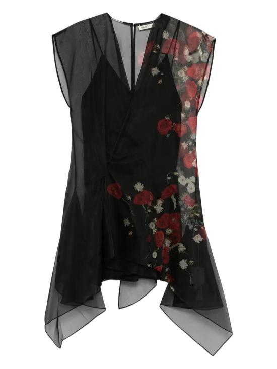 26SS 케이트 숏 원피스 55833431 369 BLACK RED - KHAITE