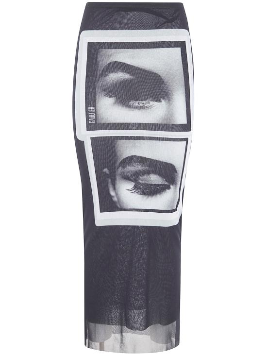 26SS 장 폴 고티에 롱 원피스 26 01 W SK042 M021P 000201 BLACK GREY WHITE - JEAN PAUL GAULTIER