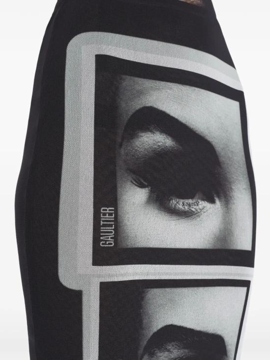 26SS 장 폴 고티에 롱 원피스 26 01 W SK042 M021P 000201 BLACK GREY WHITE - JEAN PAUL GAULTIER