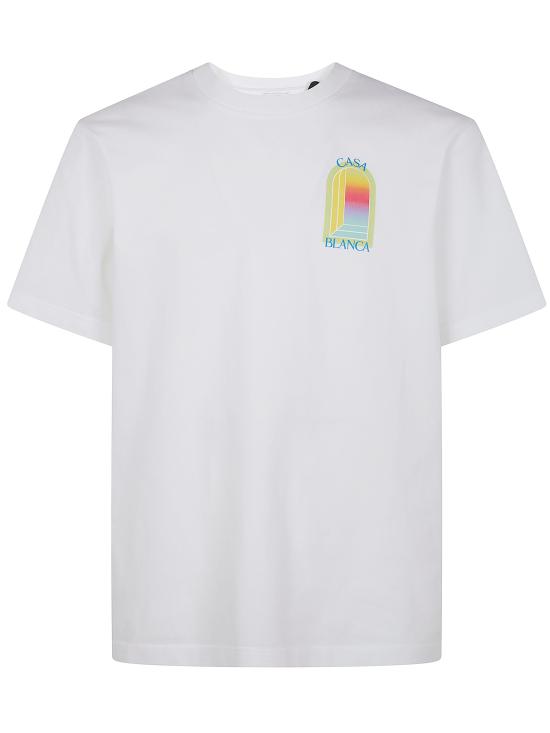 26SS 카사블랑카 반팔 티셔츠 M SP26 JTS 001 13 BRIGHT WHITE