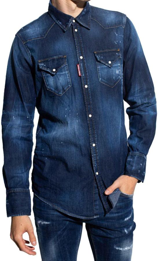  디스퀘어드2 데님 셔츠 S74DM0526S30341470 BLUE - DSQUARED2
