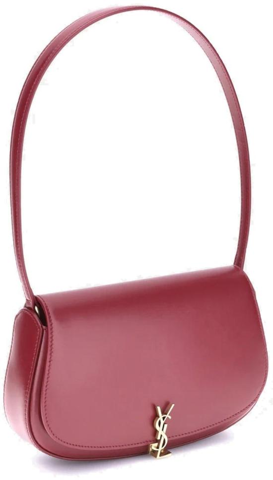  생로랑 박스 미니 볼테르 하프 문 숄더백 7796420SX0W6881 RED - SAINT LAURENT