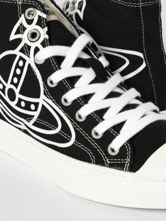 25FW 비비안웨스트우드 플림솔 하이탑 에코 스니커즈 플림솔 하이탑 에코  75010001WW015B N401 Black - VIVIENNE WESTWOOD