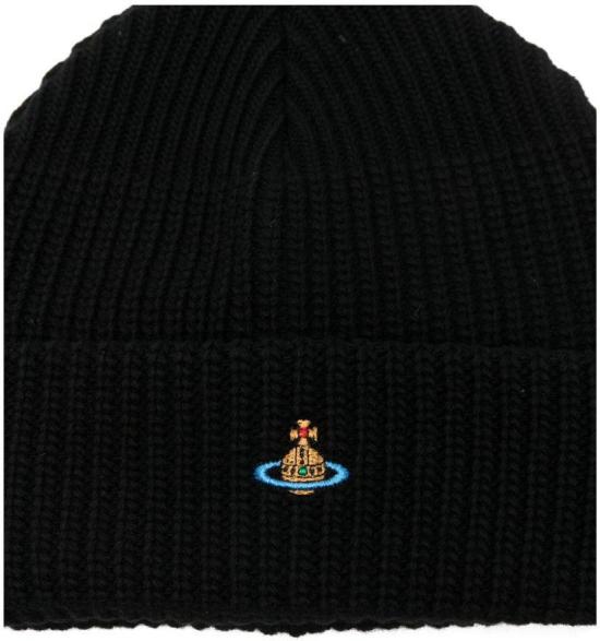 25FW 비비안웨스트우드 ORB 로고 자수 스포티 비니 8102000AK0065N401 BLACK - VIVIENNE WESTWOOD