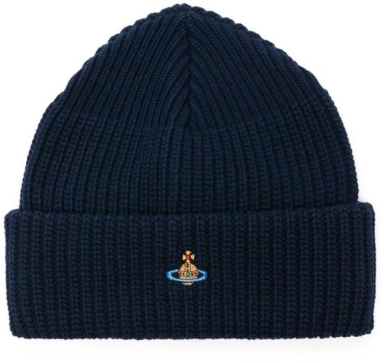 25FW 비비안웨스트우드 ORB 로고 자수 스포티 비니 8102000AK0065K410 BLUE