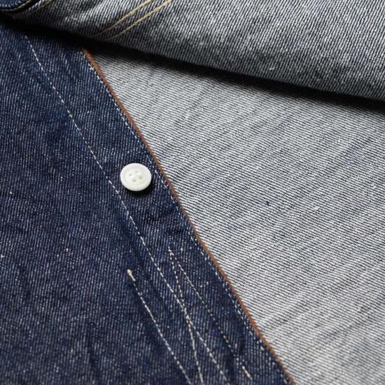  사무라이 진스 데님 팬츠 사무라이 진 Sjws Sc02 W 사무라이 코튼 데님 워크 셔츠 - SAMURAI JEANS