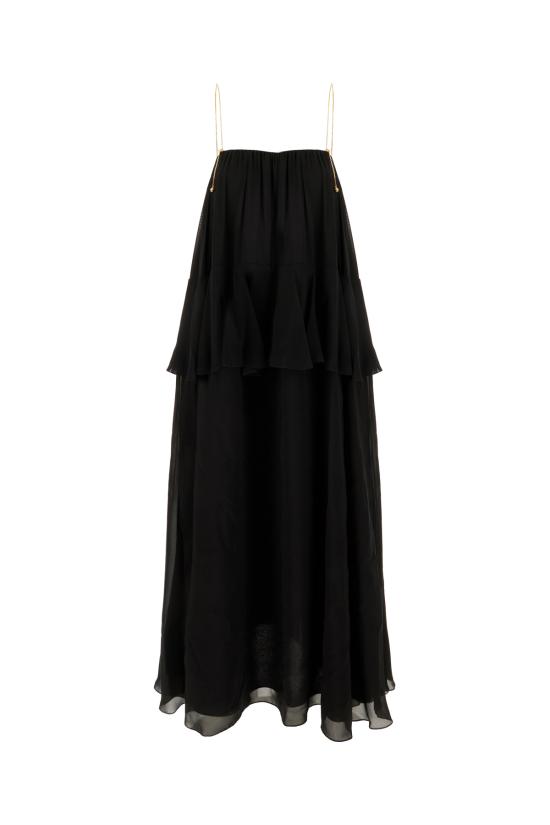 26SS 끌로에 미디 원피스 CH26SRO03002 001 BLACK