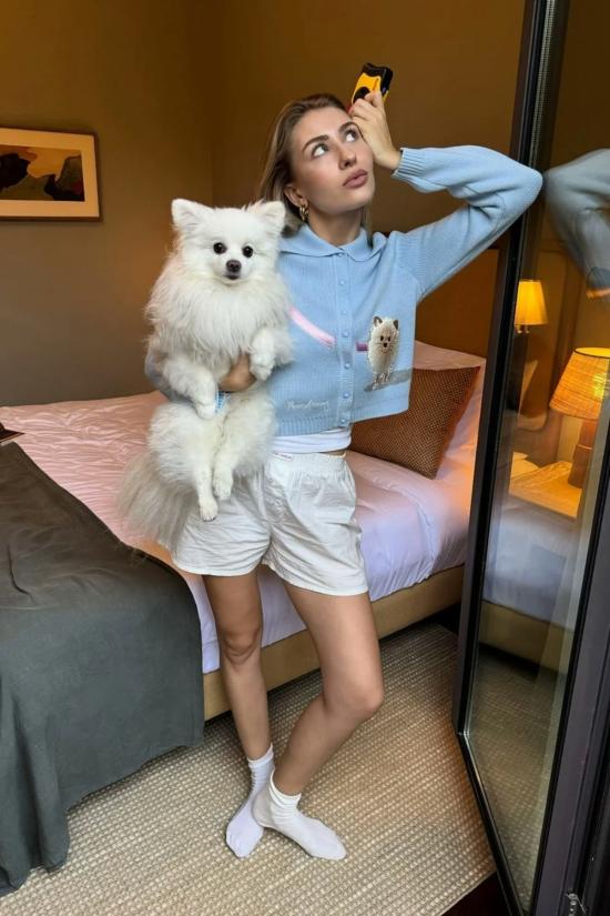  하우스오브써니 가디건 써니 폼폼 트리퍼 스카이 블루 하우스 - HOUSE OF SUNNY