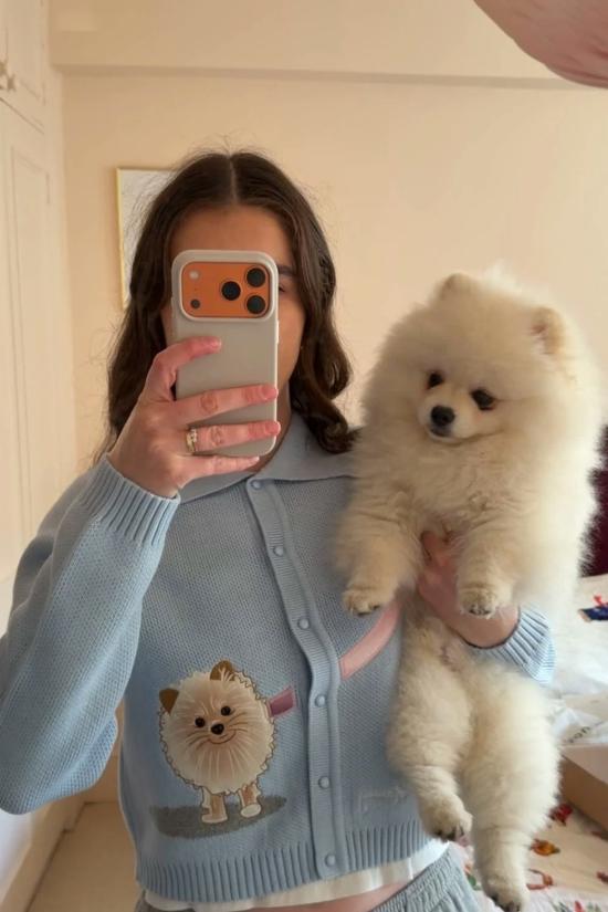  하우스오브써니 가디건 써니 폼폼 트리퍼 스카이 블루 하우스 - HOUSE OF SUNNY