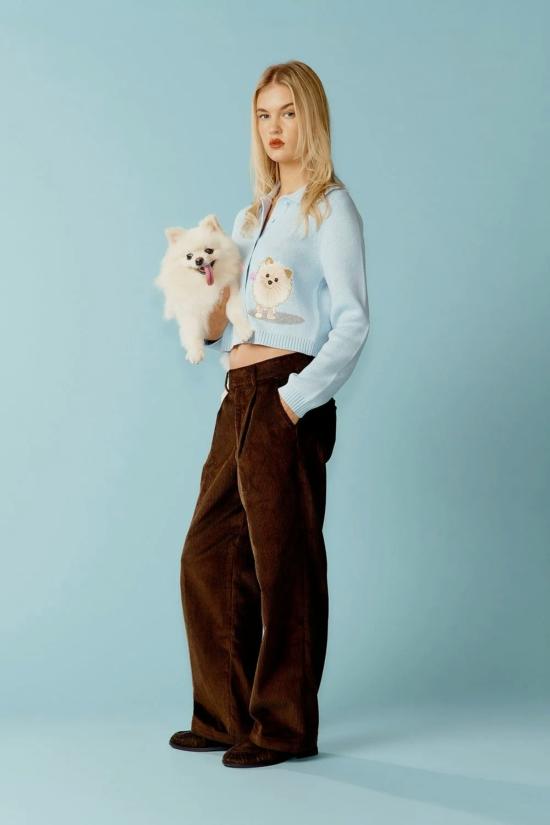  하우스오브써니 가디건 써니 폼폼 트리퍼 스카이 블루 하우스 - HOUSE OF SUNNY