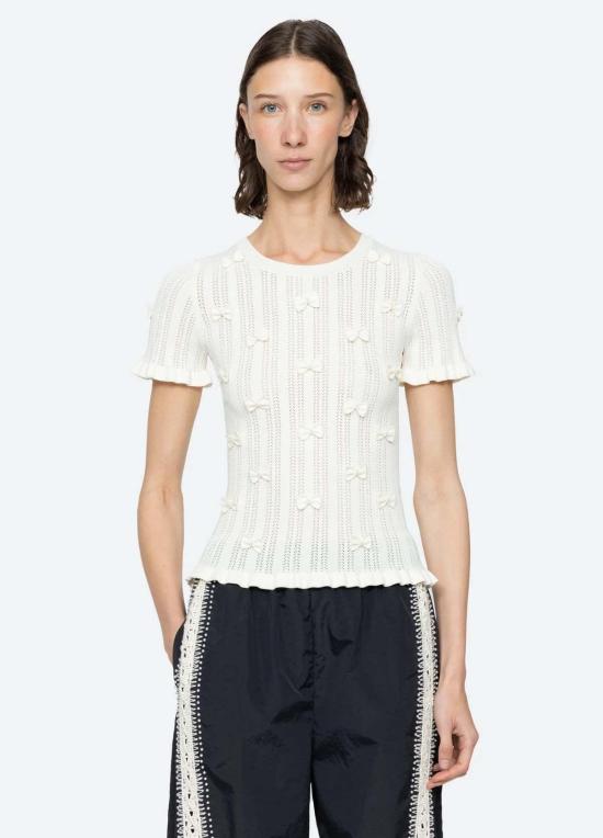  씨뉴욕 블라우스 Sea Ny Alberta Pearl 니트 탑 - SEA NY