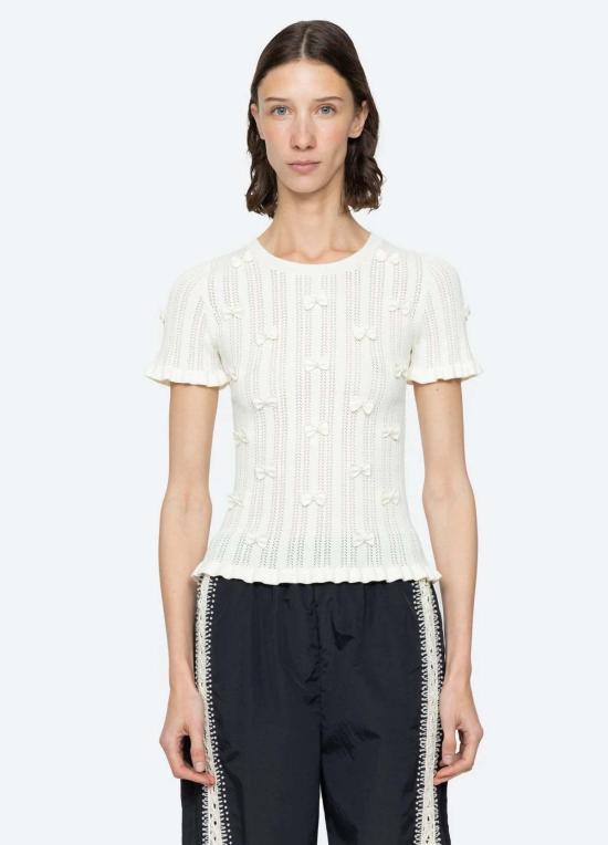  씨뉴욕 블라우스 Sea Ny Alberta Pearl 니트 탑 - SEA NY