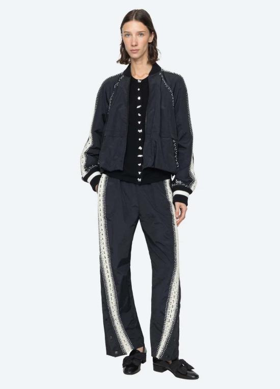  씨뉴욕 스트레이트 팬츠 Sea Ny Alberta Pearl 윈드브레이커 트랙 팬츠 - SEA NY