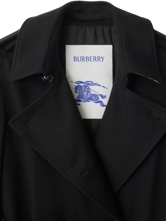 25FW 버버리 롱 캐시미어 켄징턴 트렌치코트 8111566X Black - BURBERRY