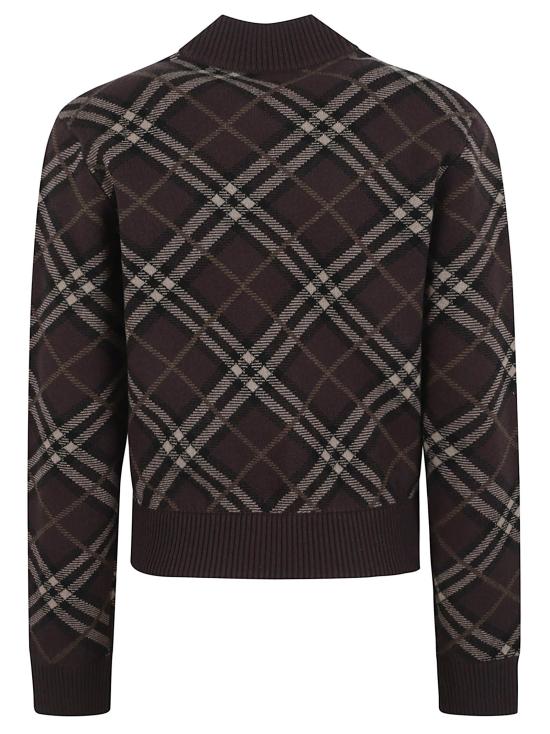 25FW 버버리 체크 울 캐시미어 보머 자켓 8114204 B2412 TRUFFLE IP CHECK BLACK - BURBERRY