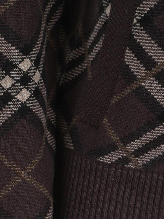 25FW 버버리 체크 울 캐시미어 보머 자켓 8114204 B2412 TRUFFLE IP CHECK BLACK - BURBERRY