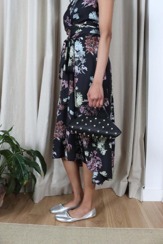  제이미 할러 플랫 슈즈 발레 슬리퍼 실버 - JAMIE HALLER