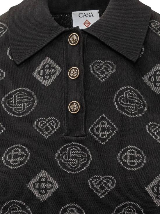 25FW 카사블랑카 탑 AW25KW107701BLACK Black - CASABLANCA