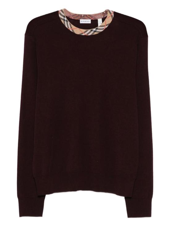 25FW 버버리 캐시미어 크루 넥 스웨터 8113789X MAHOGANY