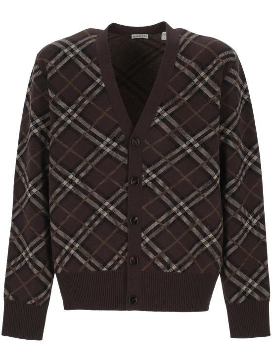 25FW 버버리 체크 울 캐시미어 가디건 8115705X TRUFFLE IP CHECK