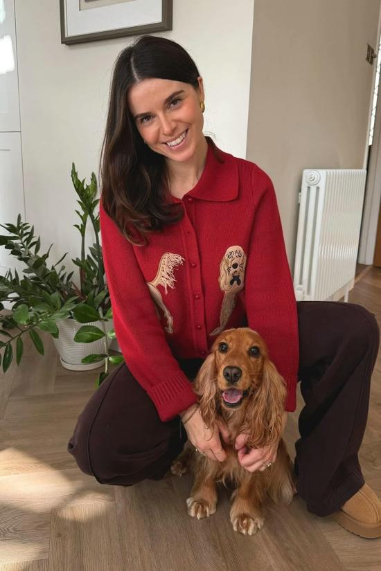  하우스오브써니 가디건 써니 하우스 오브 더 레이디 트리퍼 루비 레드 - HOUSE OF SUNNY