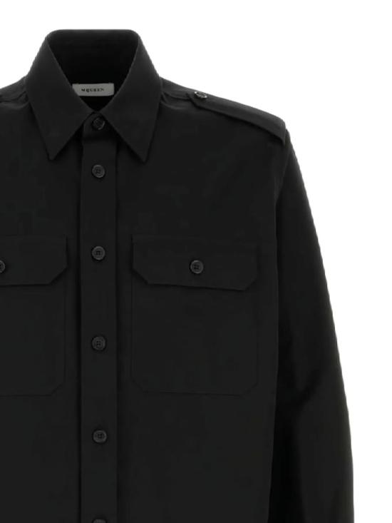 25FW 알렉산더 맥퀸 긴팔 셔츠 832666QSABY1000 Black - ALEXANDER MCQUEEN