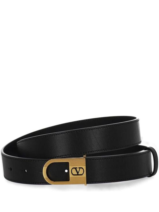 25FW 발렌티노 가라바니 가죽 벨트 7Y0T0ST8JAQ0NO Black