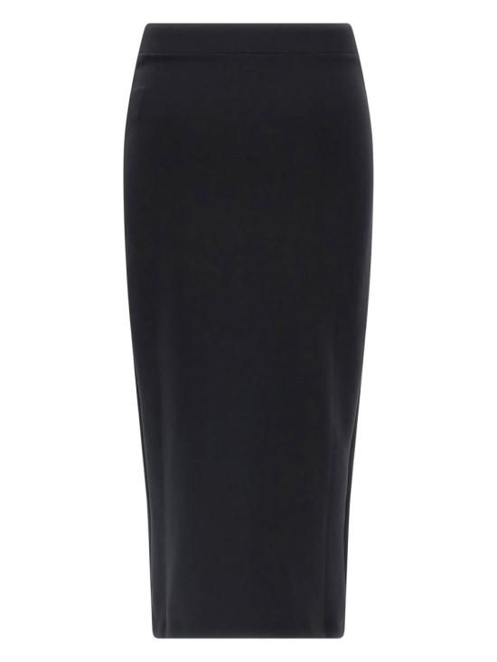 25FW 오프화이트 미디 스커트 OWCW00PF25JER0011001 BLACK - OFF WHITE