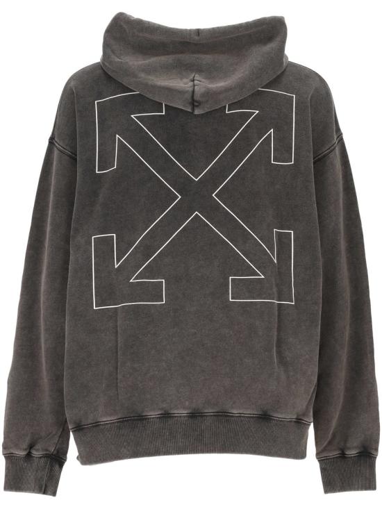 25FW 오프화이트 아웃라인 애로우 스케이트 후드 티셔츠셔츠 OMBB085F25FLE00K1301 VINTAGE BL - OFF WHITE