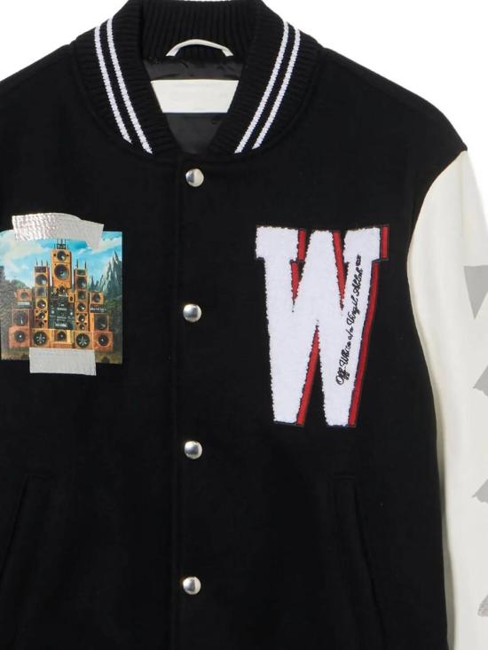 25FW 오프화이트 아우터 OWEK006F25FAB0031026 BLACK - OFF WHITE