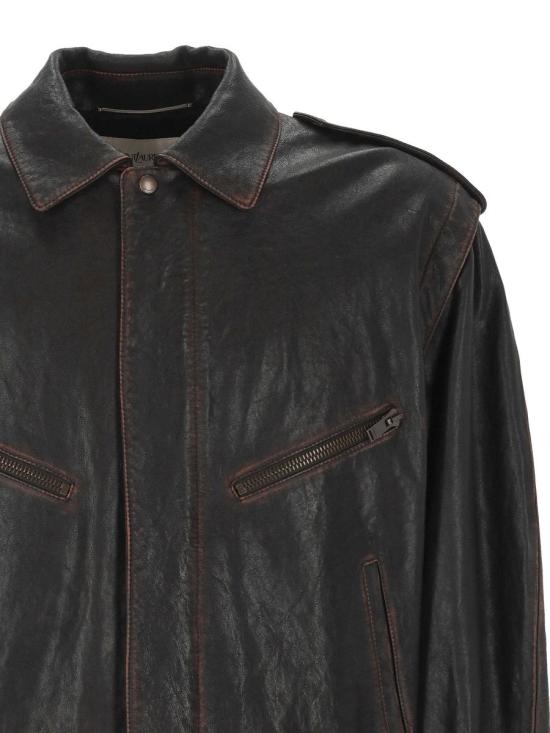 25FW 생로랑 자켓 845464YCNX21628 REGLISSE - SAINT LAURENT