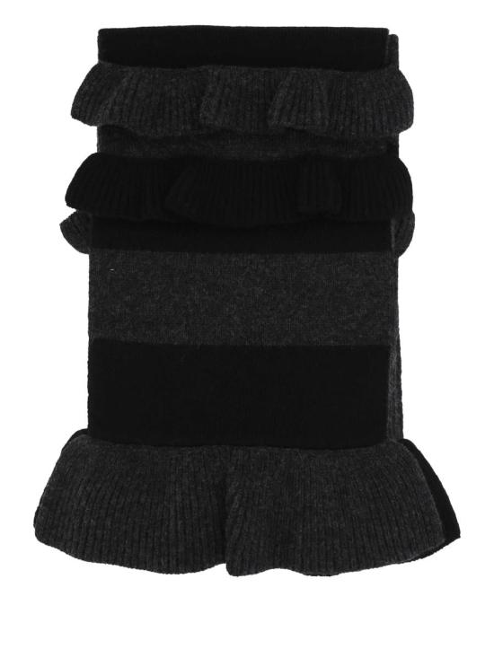 25FW 시몬로샤 머플러/스카프 KIMK1WD0669BLACK CHARCOAL MULTICOLOR