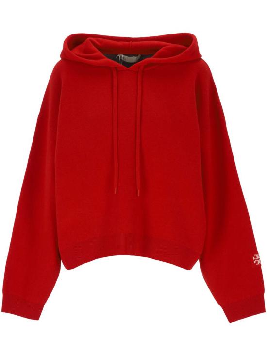 25FW 토리버치 후드 티셔츠 171849656 WINTERBERRY RED