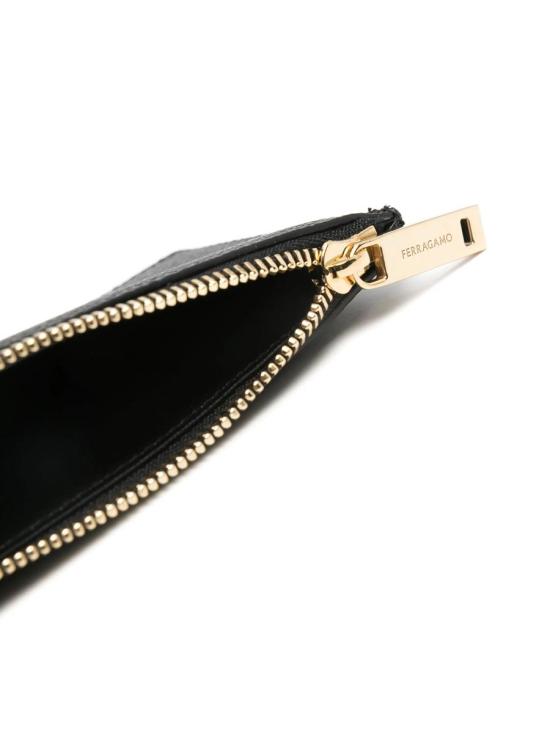25FW 살바토레 페라가모 간치니 카드지갑 661453775663 Black - SALVATORE FERRAGAMO
