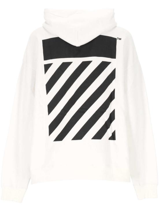 25FW 오프화이트 로고 자수 후드 티셔츠셔츠 OMBB085F25FLE00S0110 WHITE - OFF WHITE