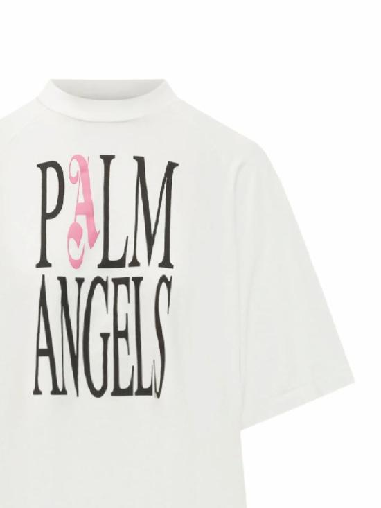 25FW 팜앤젤스 반팔 티셔츠 PWAA07EF25JER0010384 Beige - PALM ANGELS