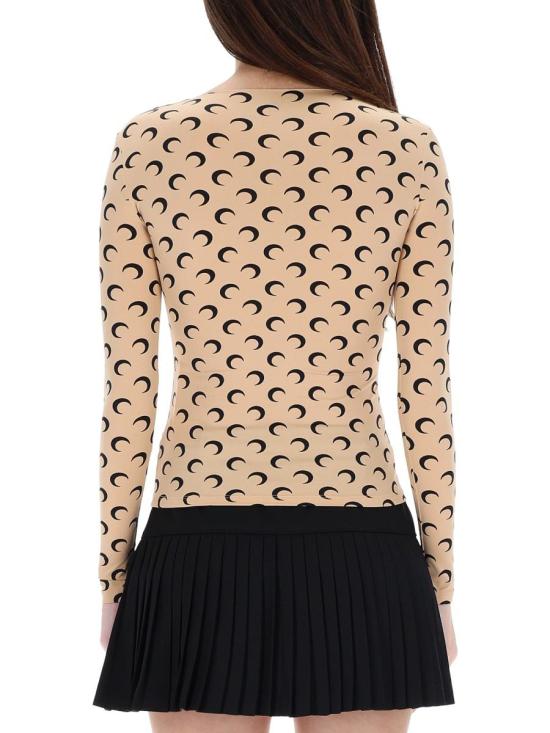 25FW 마린세르 긴팔 티셔츠 WTS017A CJER0001TA10 Beige - MARINE SERRE